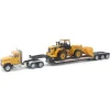 1/87 Caterpillar CT681 Day Cab with Lowboy & 950G Wheel Loader