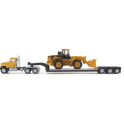 1/87 Caterpillar CT681 Day Cab with Lowboy & 950G Wheel Loader