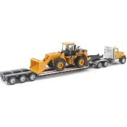 1/87 Caterpillar CT681 Day Cab with Lowboy & 950G Wheel Loader