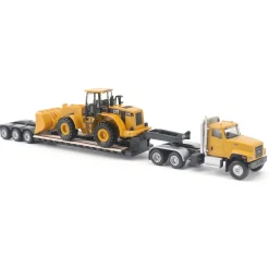 1/87 Caterpillar CT681 Day Cab with Lowboy & 950G Wheel Loader