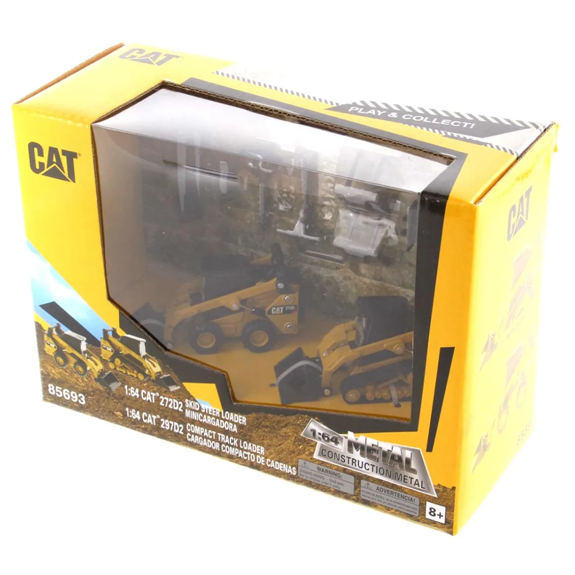 1/64 Caterpillar 272D2 Skid Steer Loader & 297D2 Compact Track Loader