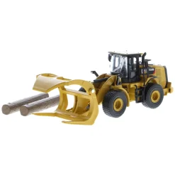 1/64 Caterpillar 950M Wheel Loader w/ Log Fork, Bucket & 2 Log Poles