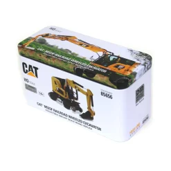 1/87 Caterpillar M323F Railroad Wheeled Excavator, CAT Yellow Version with 3 Tools