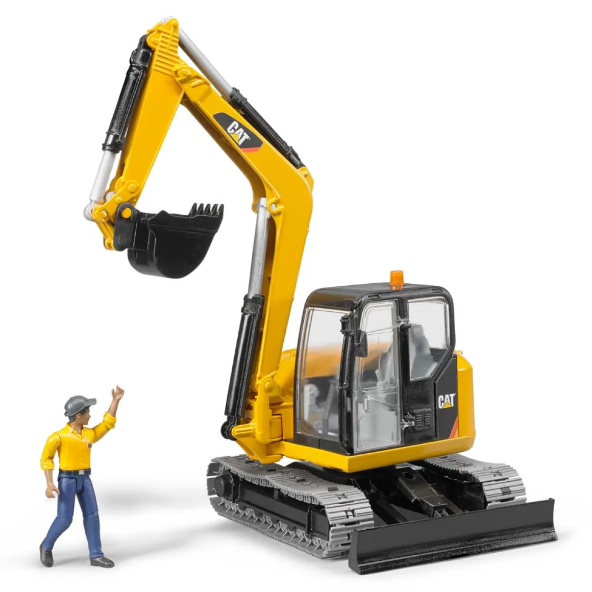 1/16 Caterpillar Mini Excavator w/ Construction Worker by Bruder