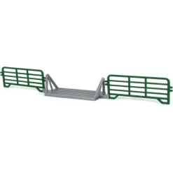 1/64 Cattle Guard Crossing with 2 Green Gate Sections, 3D Printed