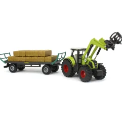 1/50 Claas MFD Tractor with Loader, Hay Wagon & Bales