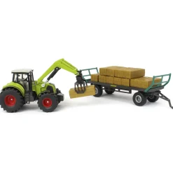 1/50 Claas MFD Tractor with Loader, Hay Wagon & Bales