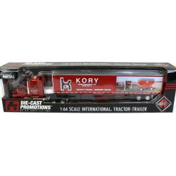 1/64 DCP Red International 9400I with Box Trailer, Kory Farm Equipment