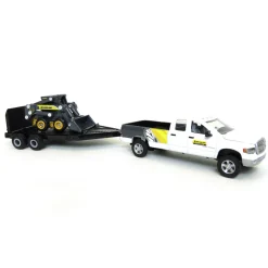 1/64 Dodge Pickup Truck with Trailer & New Holland L170 Skid Steer Loader