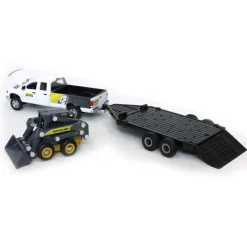 1/64 Dodge Pickup Truck with Trailer & New Holland L170 Skid Steer Loader