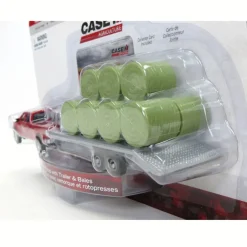 1/64 Dodge Ram Pickup Truck with Gooseneck Trailer & Bales