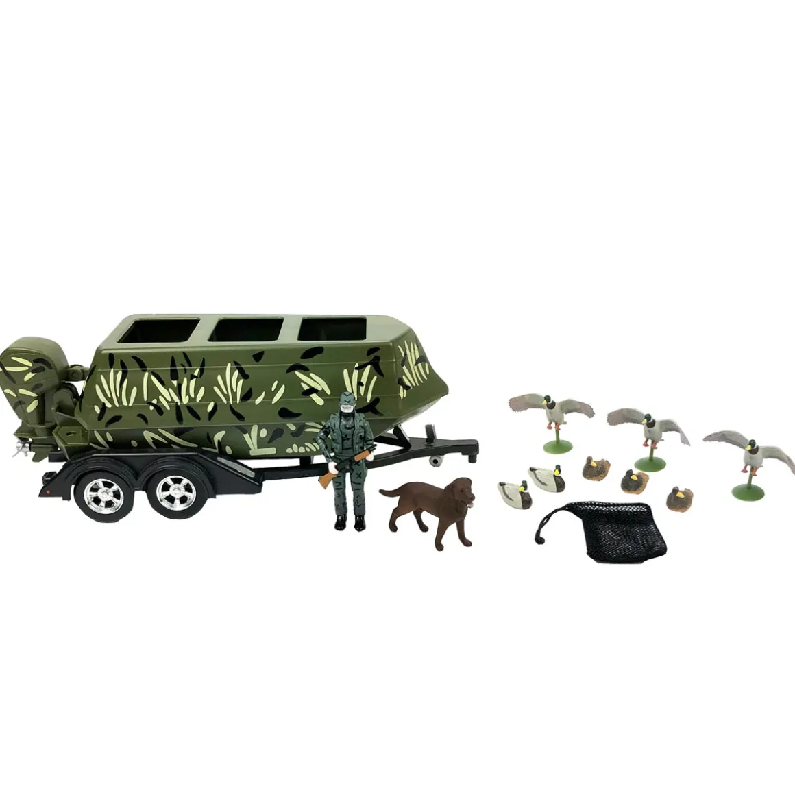 1/20 Duck Hunting Set with Boat, Hunter, Dog and Decoys by Big Country Toys