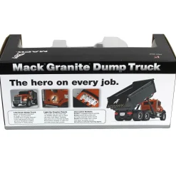 1/24 Durable Plastic Mack Granite Dump Truck with Lights & Sounds