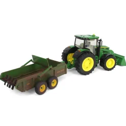1/16 ERTL Big Farm John Deere 6210R with Loader & "Dirty" 780 Hydra Push Spreader