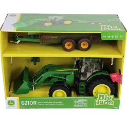 1/16 ERTL Big Farm John Deere 6210R with Loader & "Dirty" 780 Hydra Push Spreader