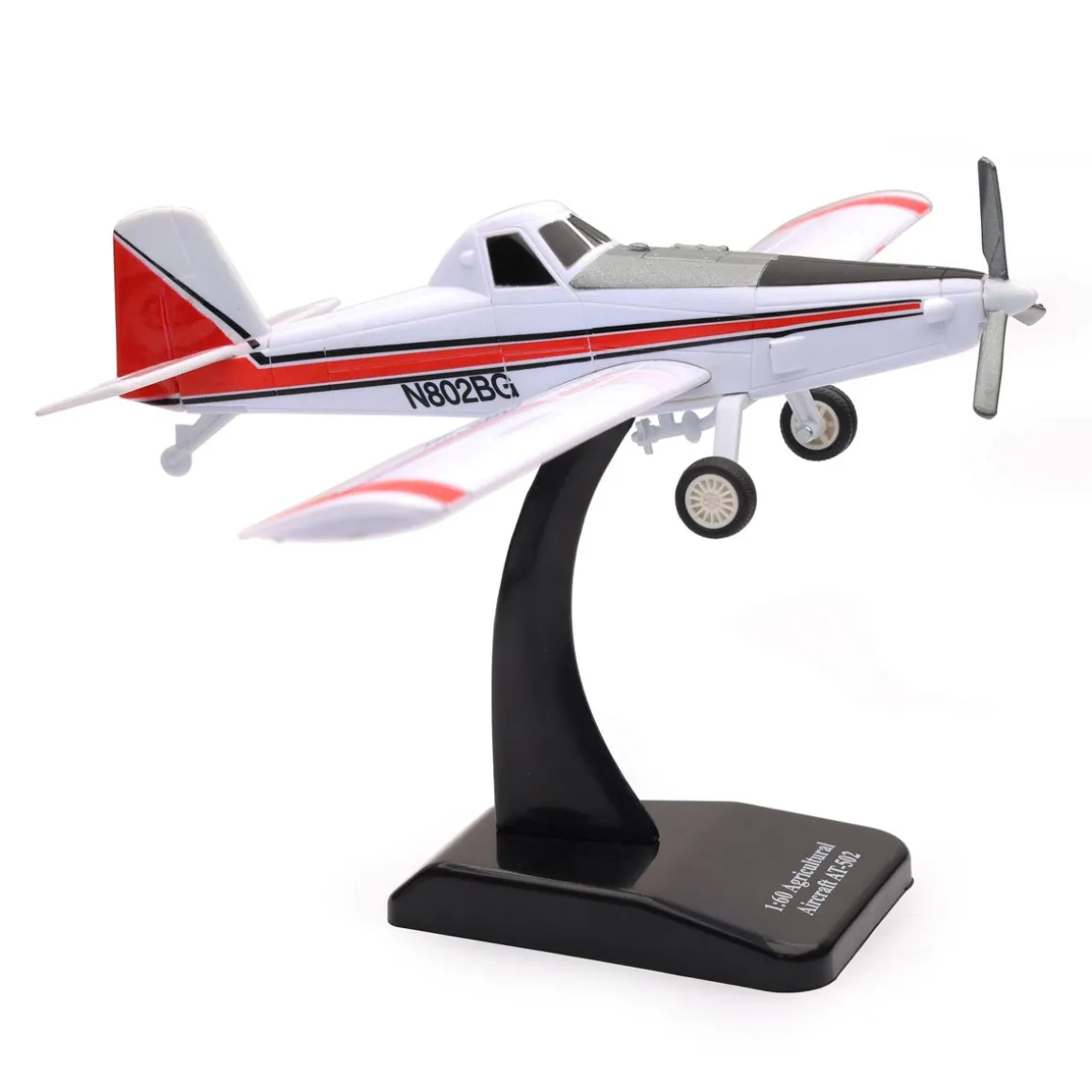 1/60 Exclusive Edition Red & White Air Tractor AT-502 AG Spray Crop Duster Airplane by New Ray