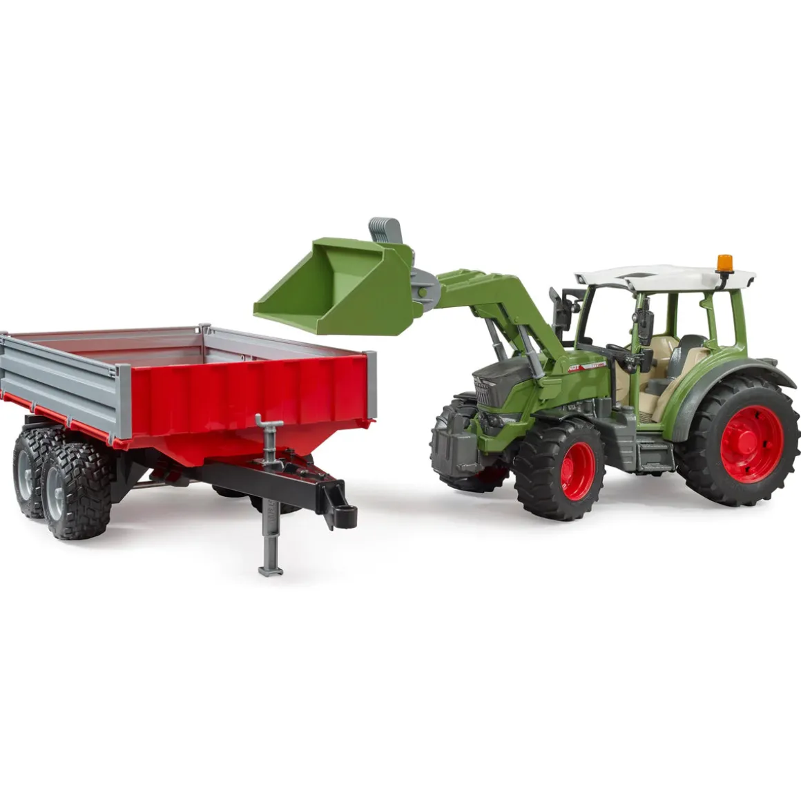 1/16 Fendt 211 Vario Tractor with Front Loader & Tipping Trailer by Bruder