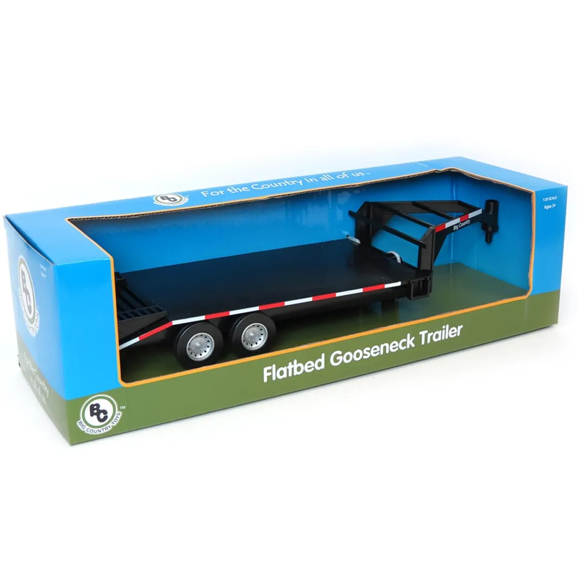 1/20 Flatbed Gooseneck Trailer with Ramps by Big Country Toys