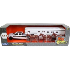 1/32 Ford F-350 Super Duty Pickup with Gooseneck Horse Trailer and Horses