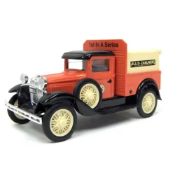 1/25 Ford Model A Die-cast Truck Bank w/ Allis Chalmers Orange and Logos
