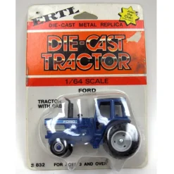 1/64 Ford TW-35 Tractor with Blue Decal and Round Roof by ERTL