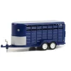 1/64 14ft Bumper Hitch Livestock Trailer, Dark Blue, Hitch & Tow Trailers