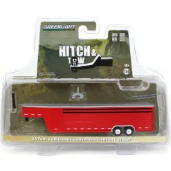 1/64 26ft Continuous Gooseneck Trailer, Red, Hitch & Tow Trailers