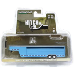 1/64 26ft Continuous Gooseneck Trailer, Light Blue, Hitch & Tow Trailers