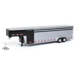1/64 Glossy Black Continuous Slat 30' Tandem Axle Gooseneck Trailer
