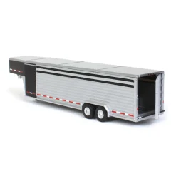 1/64 Glossy Black Continuous Slat 30' Tandem Axle Gooseneck Trailer
