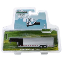 1/64 Glossy Black Continuous Slat 30' Tandem Axle Gooseneck Trailer