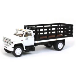 1/64 GMC 6500 Stake Bed, White with Black Stakes, First Gear Exclusive