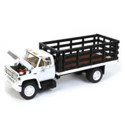 1/64 GMC 6500 Stake Bed, White with Black Stakes, First Gear Exclusive