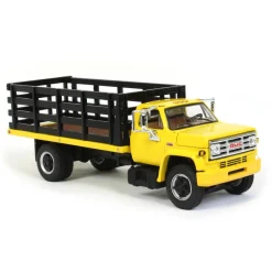 1/64 GMC 6500 Stake Bed, Yellow with Black Stakes, First Gear Exclusive