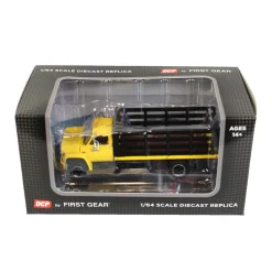 1/64 GMC 6500 Stake Bed, Yellow with Black Stakes, First Gear Exclusive