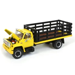 1/64 GMC 6500 Stake Bed, Yellow with Black Stakes, First Gear Exclusive