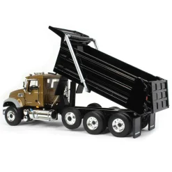 1/34 Gold & Black Mack Granite MP Engine Series Dump Truck by First Gear