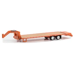 1/64 Gooseneck Trailer, Orange with Red & White Conspicuity Stripes, Hobby Exclusive