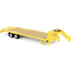 1/64 Gooseneck Trailer, Yellow with Red & White Conspicuity Stripes, Hobby Exclusive