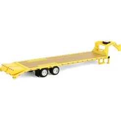 1/64 Gooseneck Trailer, Yellow with Red & White Conspicuity Stripes, Hobby Exclusive