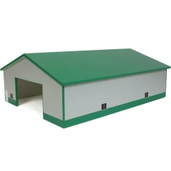 1/64 Gray & Green 60ft x 80ft Wooden Implement Shed