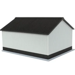 1/64 Gray/Black 40ft x 30ft "Papa's Shop" Farm Shed, 3D Printed