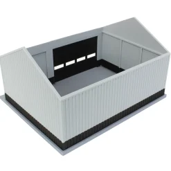 1/64 Gray/Black 40ft x 30ft "Papa's Shop" Farm Shed, 3D Printed