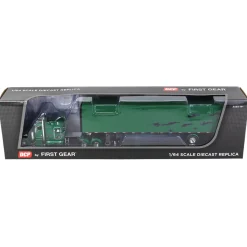 1/64 Green & Black Peterbilt 359 63in Mid-Roof Sleeper w/ 53ft Utility Roll Tarp Trailer, DCP by First Gear
