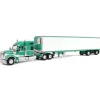 1/64 Green & White Kenworth W990 with Spread Axle Reefer Trailer, DCP by First Gear