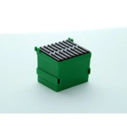 1/64 Green Dumpster with Removable black Lid, 3D Printed Plastic