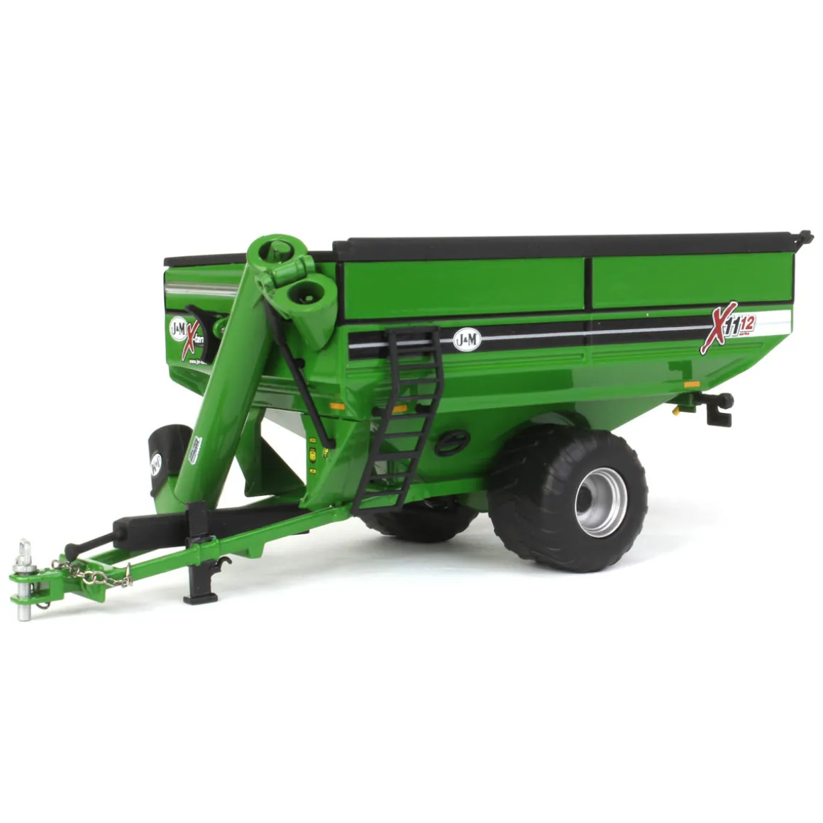 1/64 Green J&M 1112 X-Tended Reach Grain Cart with Singles