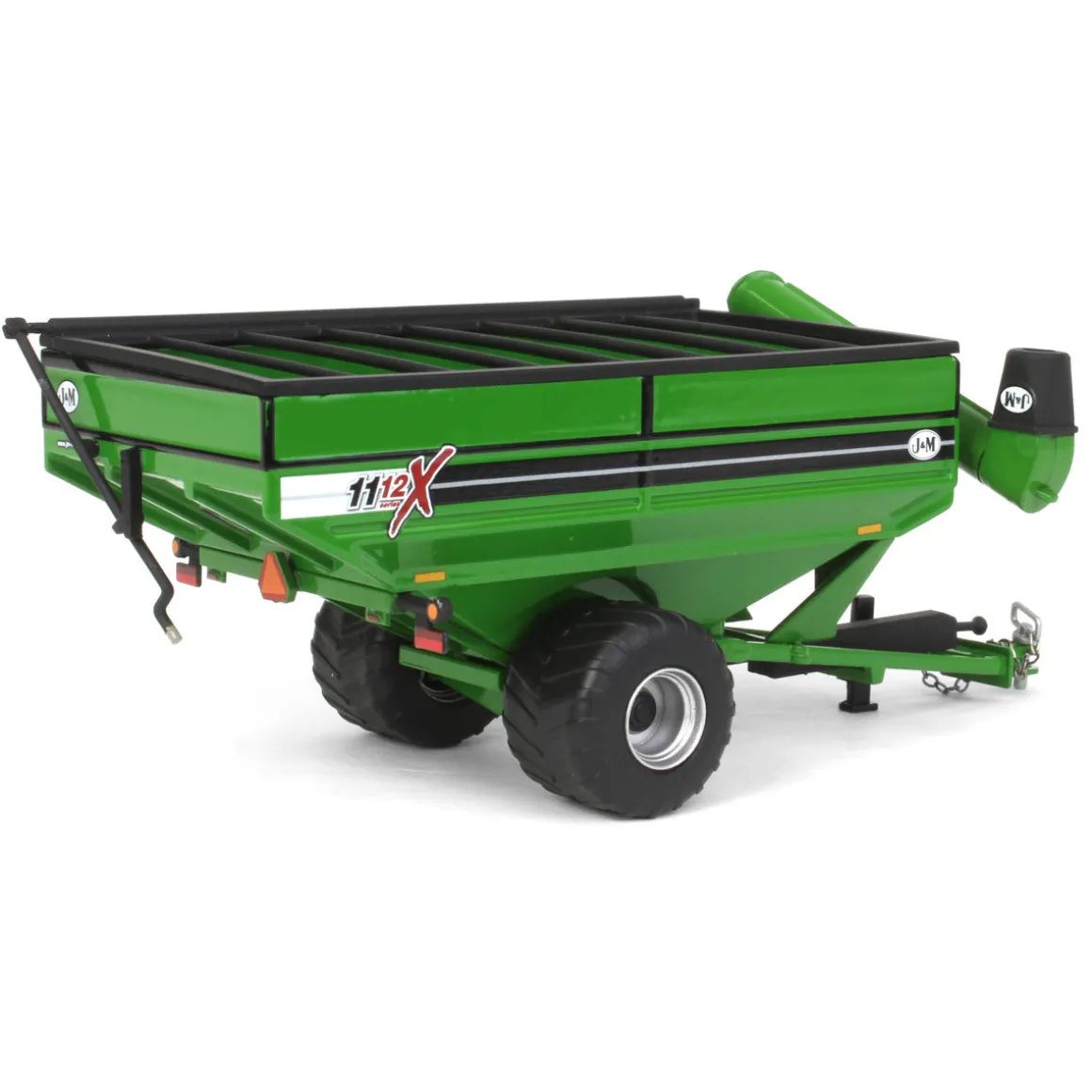 1/64 Green J&M 1112 X-Tended Reach Grain Cart with Singles