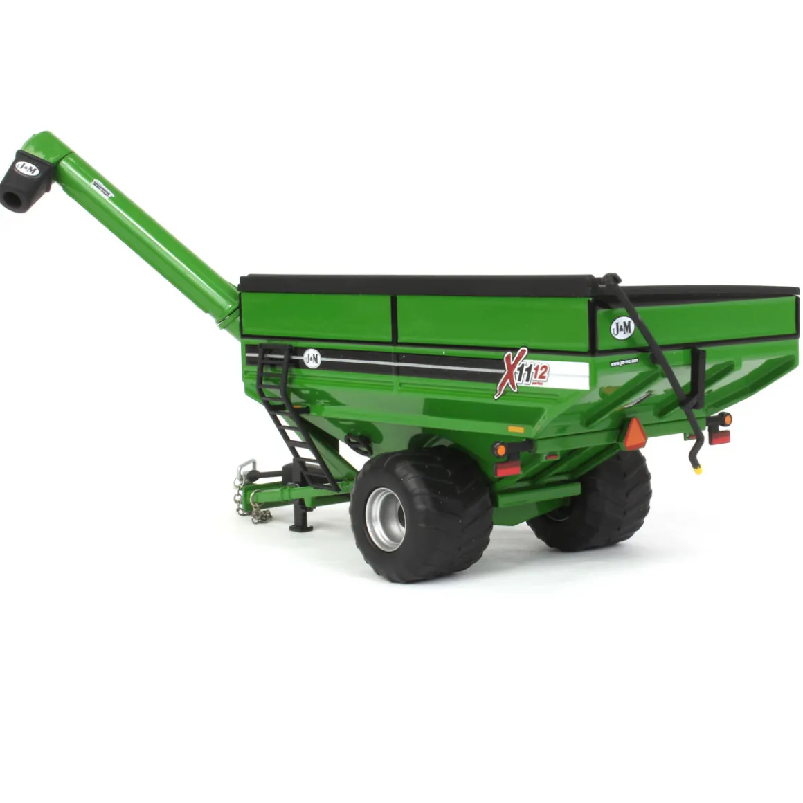 1/64 Green J&M 1112 X-Tended Reach Grain Cart with Singles
