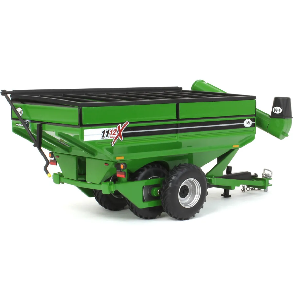 1/64 Green J&M 1112 X-Tended Reach Grain Cart with Tandem Walking Duals